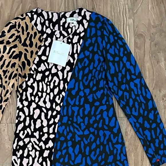 **DVF** NWT leopard print dress SIZE 6 - Picture 1 of 7